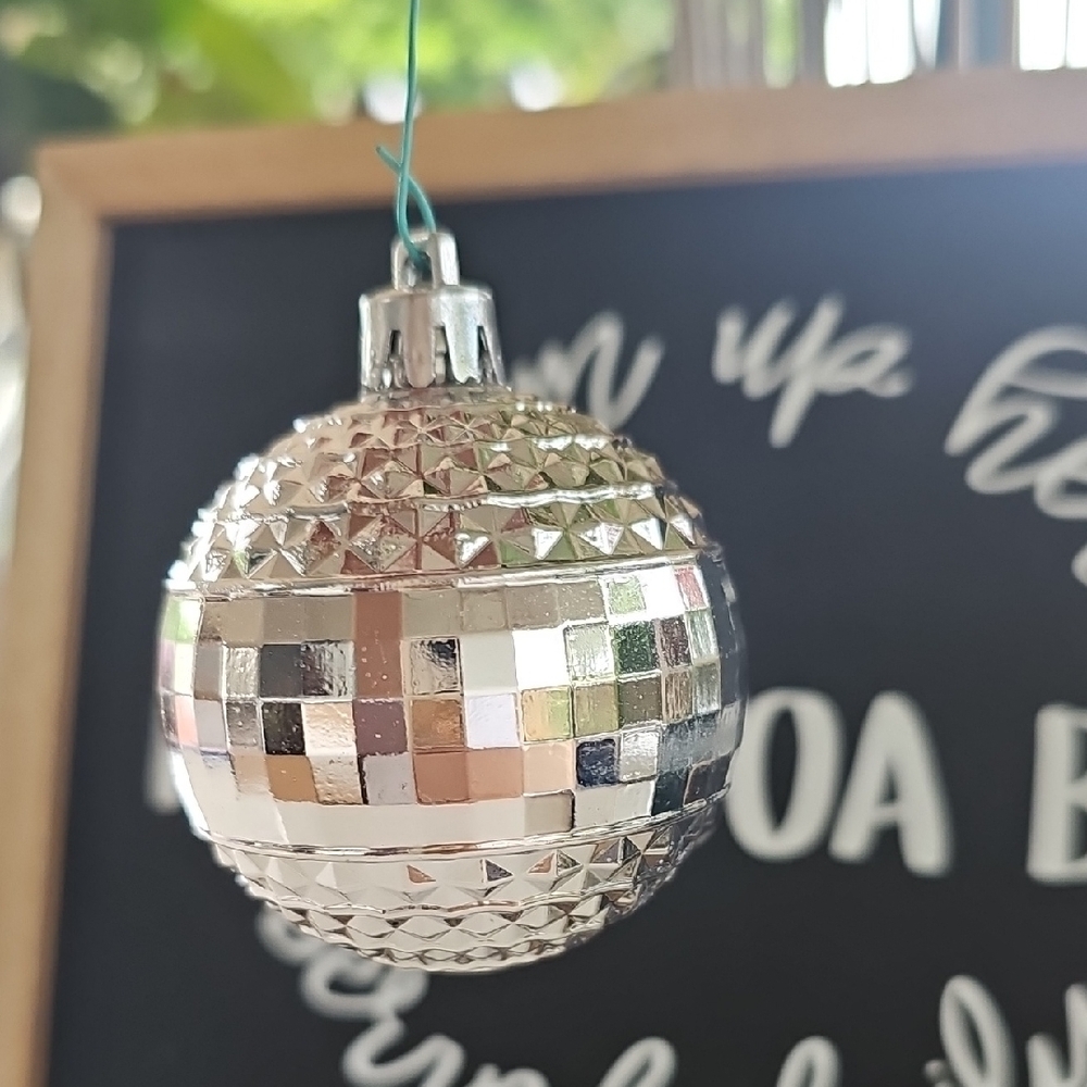Silver Holiday Ornament 4 Pcs. Set